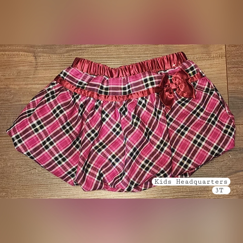 Kids Headquarters Pink and Red Playful Skirt